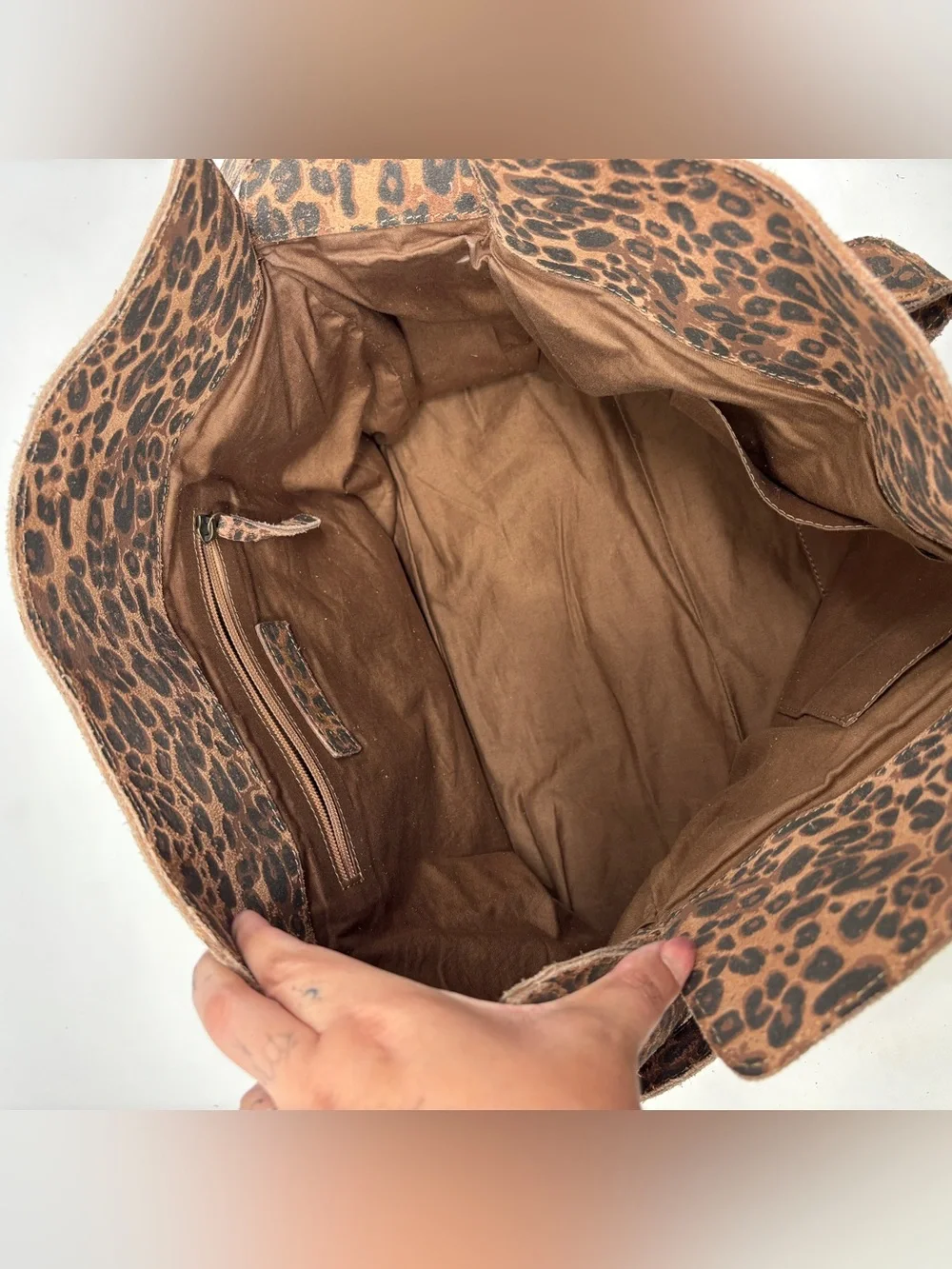 Free People Wild Thing leather Leopard Tote Bag